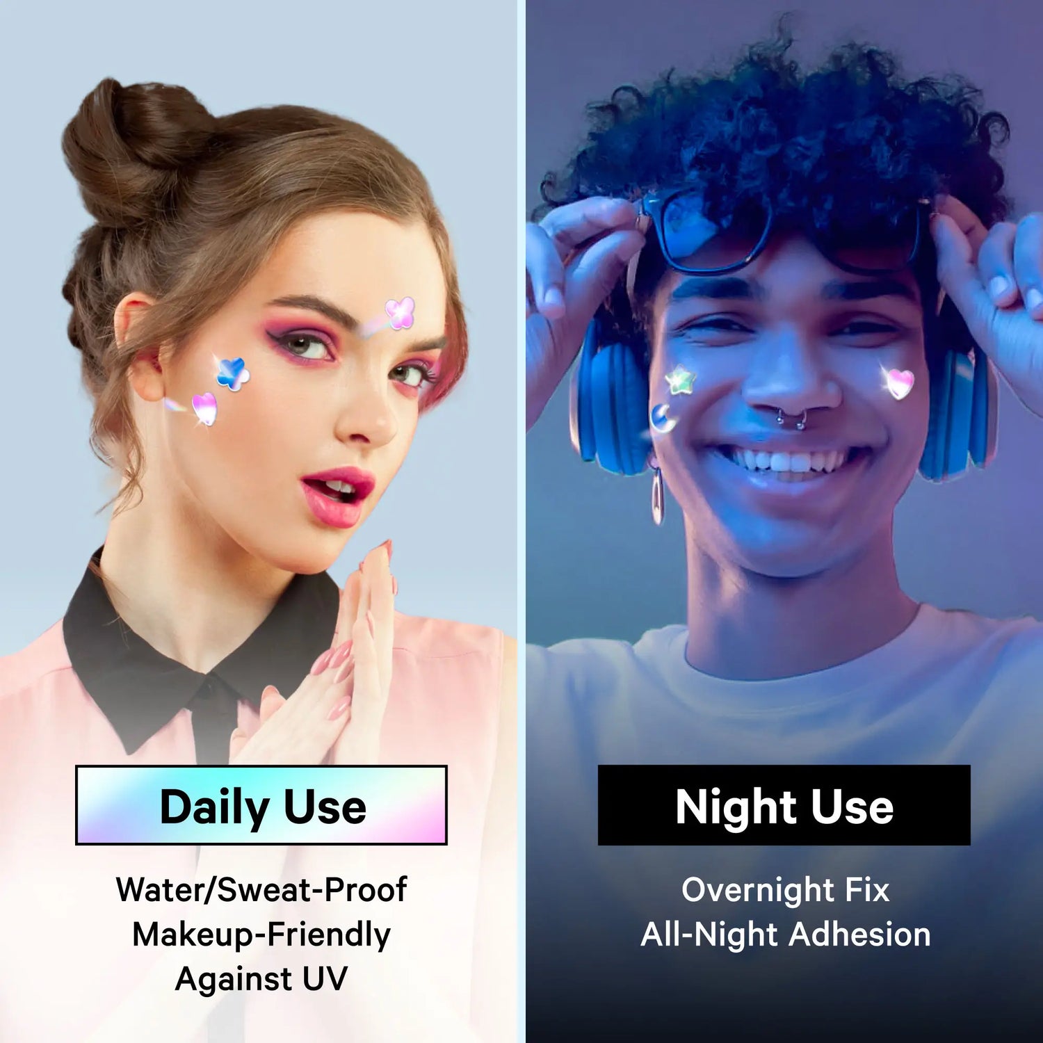 Cute+Hologram Hydrocolloid Pimple Patches--Single-Shape