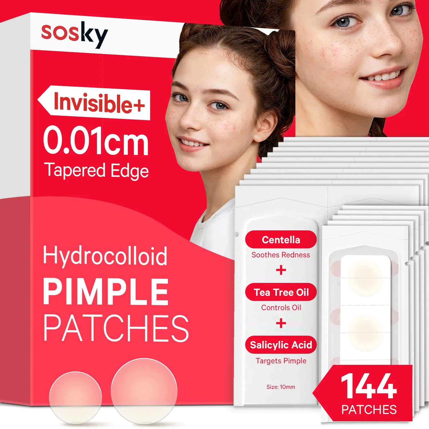 Hydrocolloid Invisible+ Pimple Patches