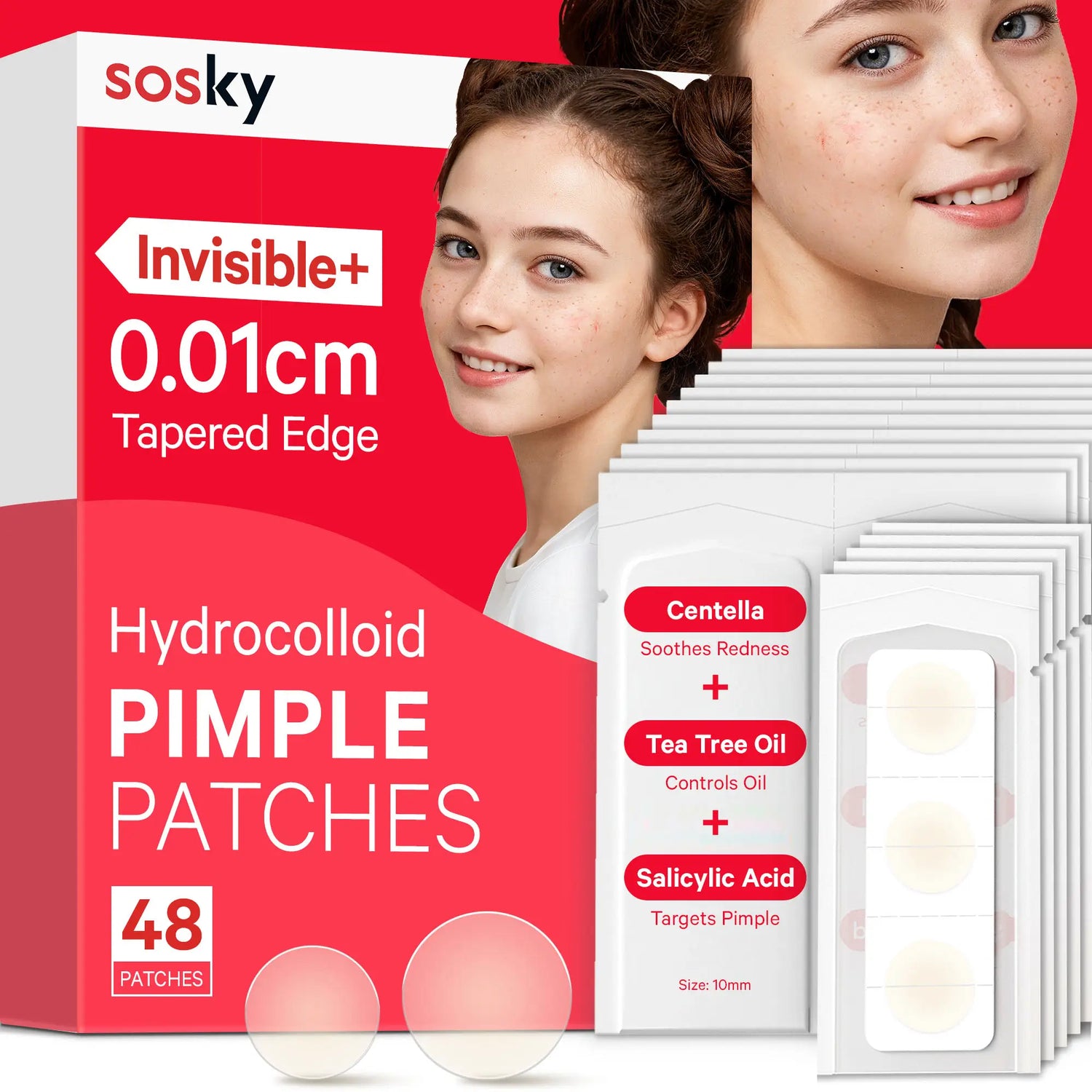 Hydrocolloid Invisible+ Pimple Patches