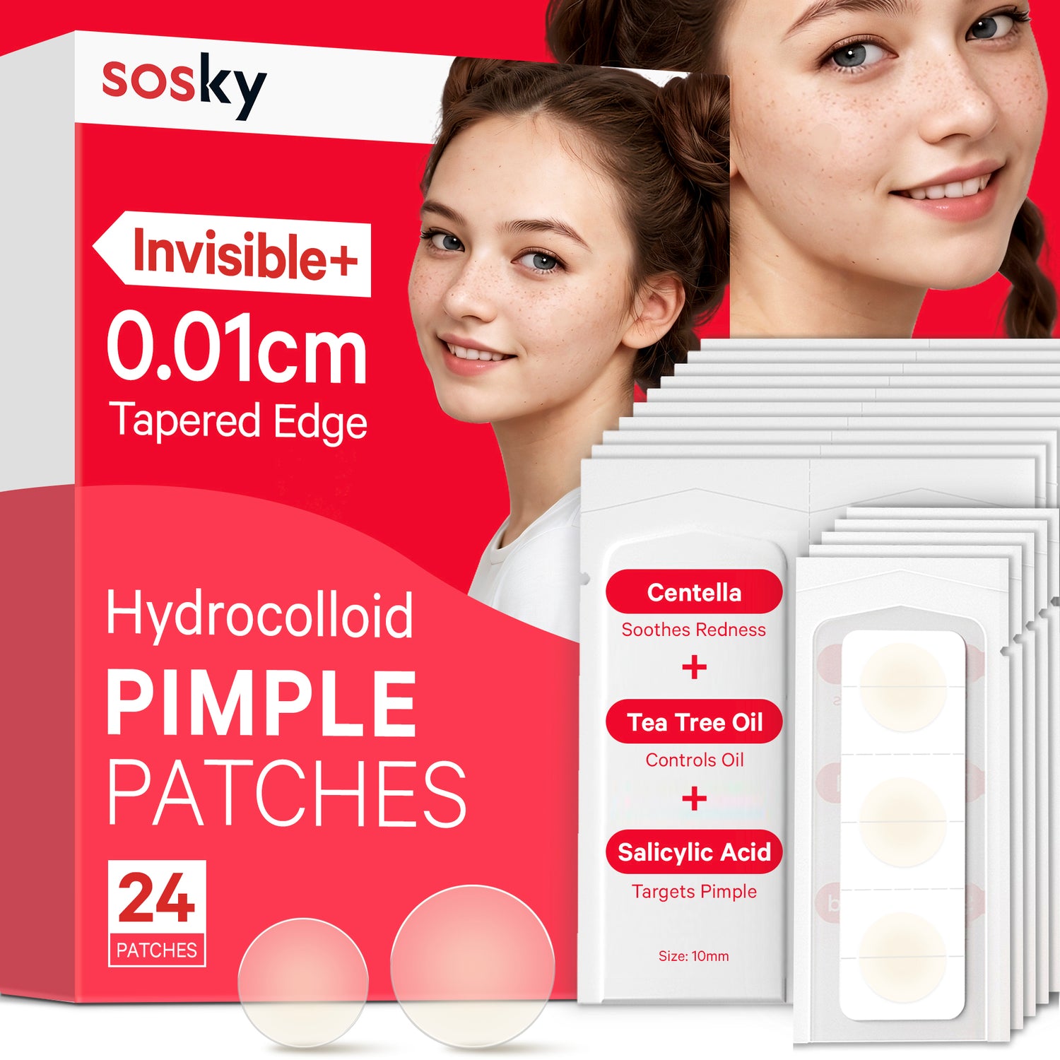 Hydrocolloid Invisible+ Pimple Patches